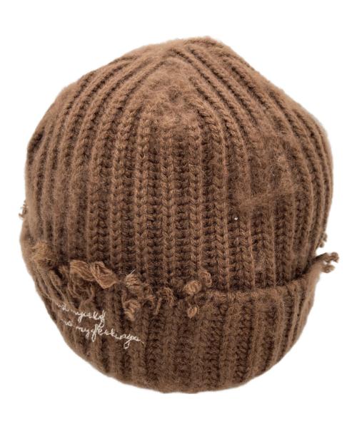 kijima takayuki（キジマタカユキ）kijima takayuki (キジマタカユキ) ダメージ加工ニットキャップ ブラウン サイズ:Free 未使用品の古着・服飾アイテム