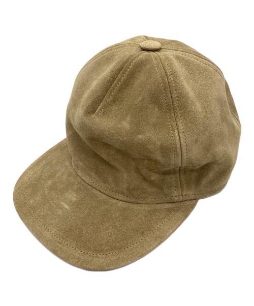 YUKETEN（ユケテン）YUKETEN (ユケテン) カウレザーキャップ ベージュ サイズ:不明 未使用品の古着・服飾アイテム