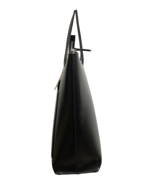 YAHKI（ヤーキ）YAHKI (ヤーキ) スムースレザートートバッグ ブラックの古着・服飾アイテム