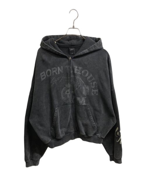 Lyft（リフト）Lyft (リフト) POWER HOUSE GYM (パワーハウスジム) ジップパーカー グレー サイズ:Mの古着・服飾アイテム
