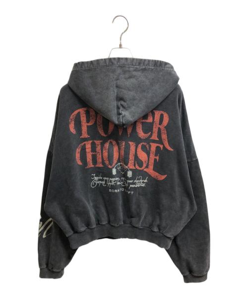 Lyft（リフト）Lyft (リフト) POWER HOUSE GYM (パワーハウスジム) ジップパーカー グレー サイズ:Mの古着・服飾アイテム