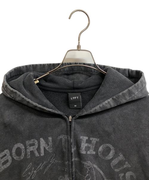 Lyft（リフト）Lyft (リフト) POWER HOUSE GYM (パワーハウスジム) ジップパーカー グレー サイズ:Mの古着・服飾アイテム