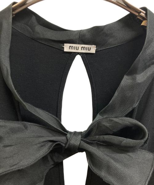 MIU MIU（ミュウミュウ）MIU MIU (ミュウミュウ) ノースリーブワンピース ブラック サイズ:Sの古着・服飾アイテム