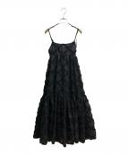 eimy istoireエイミーイストワール）の古着「チェックジャガードワンピース」｜ブラック