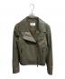 kay me（ケイミー）の古着「ストレッチライダースジャケット」｜グリーン