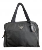 PRADAプラダ）の古着「ラウンドファスナーナイロンハンドバッグ」｜ブラック