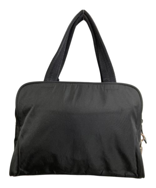 PRADA（プラダ）PRADA (プラダ) ラウンドファスナーナイロンハンドバッグ ブラックの古着・服飾アイテム