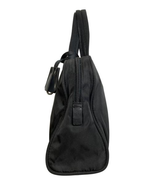 PRADA（プラダ）PRADA (プラダ) ラウンドファスナーナイロンハンドバッグ ブラックの古着・服飾アイテム