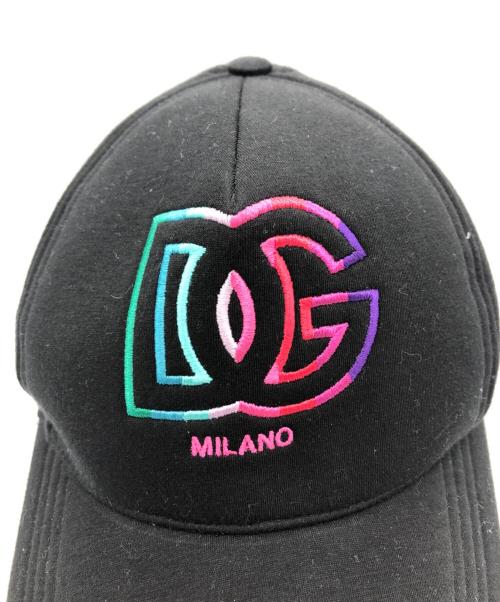 DOLCE & GABBANA（ドルチェ＆ガッバーナ）DOLCE & GABBANA (ドルチェ＆ガッバーナ) ベースボールキャップ ブラック サイズ:57の古着・服飾アイテム