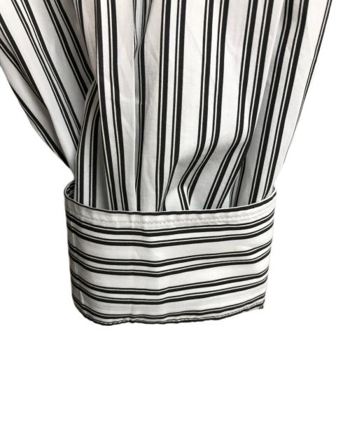 DOLCE & GABBANA（ドルチェ＆ガッバーナ）DOLCE & GABBANA (ドルチェ＆ガッバーナ) 切替ドットストライプシャツ ホワイト×ブラック サイズ:15 3/4 / 40の古着・服飾アイテム