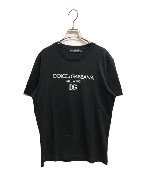 DOLCE & GABBANA（ドルチェ＆ガッバーナ）DOLCE & GABBANA (ドルチェ＆ガッバーナ) ロゴTシャツ ブラック サイズ:50の古着・服飾アイテム