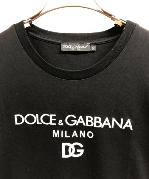 DOLCE & GABBANA（ドルチェ＆ガッバーナ）DOLCE & GABBANA (ドルチェ＆ガッバーナ) ロゴTシャツ ブラック サイズ:50の古着・服飾アイテム