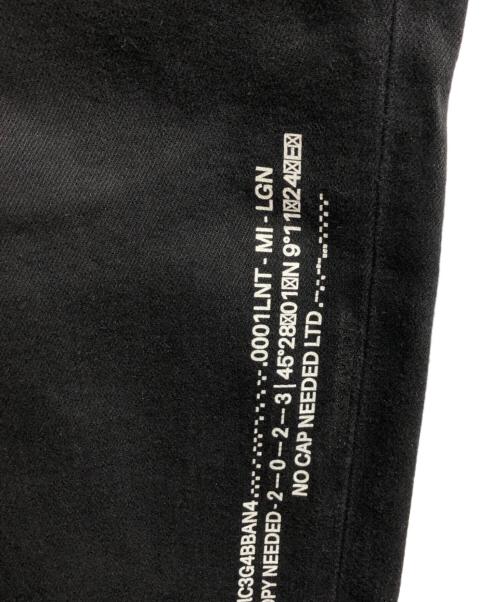 DOLCE & GABBANA（ドルチェ＆ガッバーナ）DOLCE & GABBANA (ドルチェ＆ガッバーナ) DGVIB3 パッチ付 レギュラーフィット ストレッチ ジーンズ ブラック サイズ:48の古着・服飾アイテム