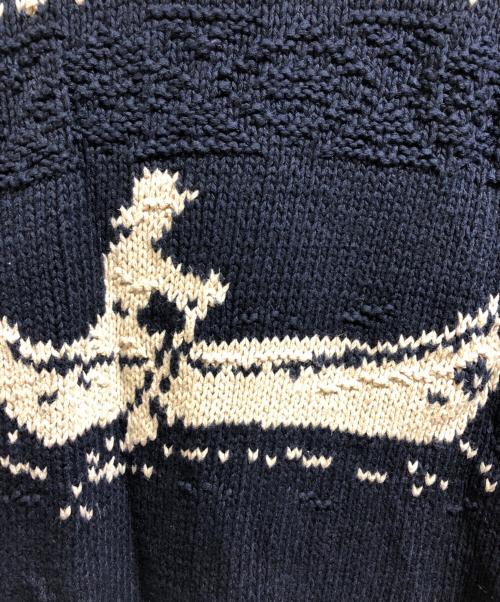 POLO SPORT（ポロスポーツ）POLO SPORT (ポロスポーツ) カヌーデザインハンドニット ネイビー サイズ:Sの古着・服飾アイテム