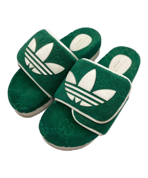 GUCCI（グッチ）GUCCI (グッチ) adidas (アディダス) GGプラットフォームサンダル グリーン サイズ:不明の古着・服飾アイテム