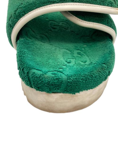 GUCCI（グッチ）GUCCI (グッチ) adidas (アディダス) GGプラットフォームサンダル グリーン サイズ:不明の古着・服飾アイテム