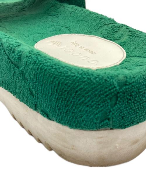 GUCCI（グッチ）GUCCI (グッチ) adidas (アディダス) GGプラットフォームサンダル グリーン サイズ:不明の古着・服飾アイテム