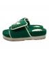 GUCCI (グッチ) adidas (アディダス) GGプラットフォームサンダル グリーン サイズ:不明：15000円