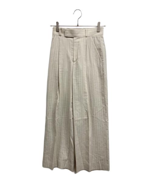 Noble（ノーブル）Noble (ノーブル) 【洗える】麻ストレッチスラックスパンツ ベージュ サイズ:34の古着・服飾アイテム