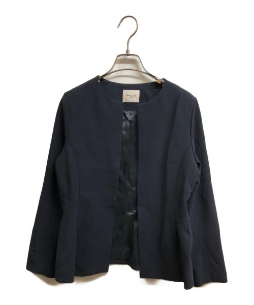 Demi-Luxe Beams（デミルクス ビームス）Demi-Luxe Beams (デミルクス ビームス) トリアセ ペプラムジャケット ネイビー サイズ:36の古着・服飾アイテム