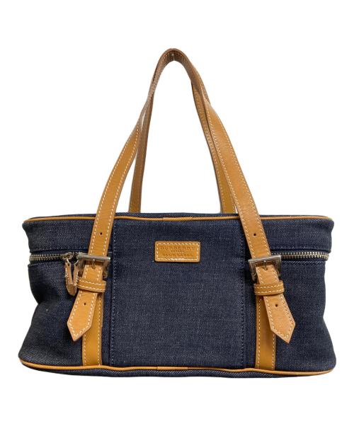 BURBERRY BLUE LABEL（バーバリーロンドンブルーレーベル）BURBERRY BLUE LABEL (バーバリーロンドンブルーレーベル) デニムミニボストンバッグ インディゴの古着・服飾アイテム