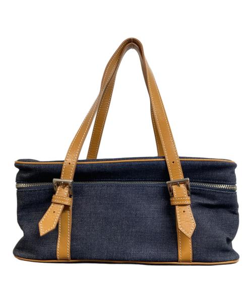 BURBERRY BLUE LABEL（バーバリーロンドンブルーレーベル）BURBERRY BLUE LABEL (バーバリーロンドンブルーレーベル) デニムミニボストンバッグ インディゴの古着・服飾アイテム