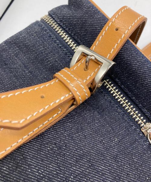 BURBERRY BLUE LABEL（バーバリーロンドンブルーレーベル）BURBERRY BLUE LABEL (バーバリーロンドンブルーレーベル) デニムミニボストンバッグ インディゴの古着・服飾アイテム