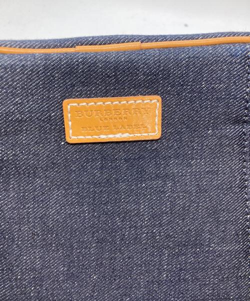BURBERRY BLUE LABEL（バーバリーロンドンブルーレーベル）BURBERRY BLUE LABEL (バーバリーロンドンブルーレーベル) デニムミニボストンバッグ インディゴの古着・服飾アイテム