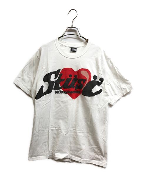 stussy（ステューシー）stussy (ステューシー) CPFM (カクタスプラント フリーマーケット) ハートロゴTシャツ ホワイト サイズ:Mの古着・服飾アイテム