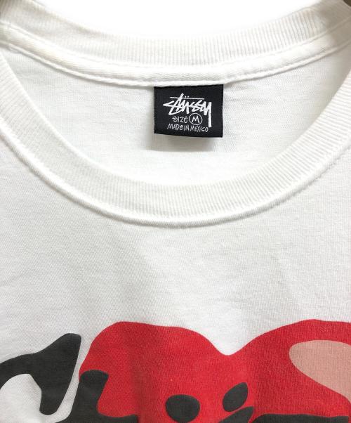 stussy（ステューシー）stussy (ステューシー) CPFM (カクタスプラント フリーマーケット) ハートロゴTシャツ ホワイト サイズ:Mの古着・服飾アイテム