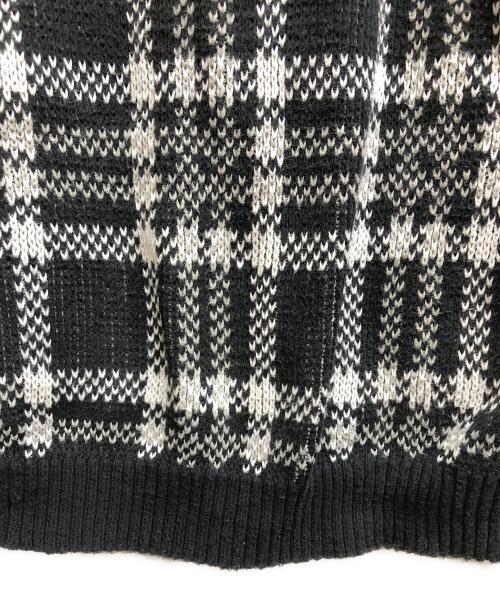 SUPREME（シュプリーム）SUPREME (シュプリーム) Plaid Knit S/S Polo ブラック サイズ:Mの古着・服飾アイテム