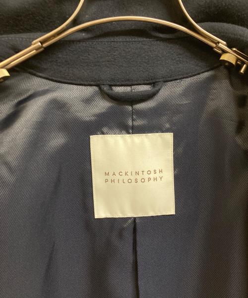 MACKINTOSH PHILOSOPHY（マッキントッシュ フィロソフィー）MACKINTOSH PHILOSOPHY (マッキントッシュ フィロソフィー) ショートビーバー ステンカラー コート ネイビー サイズ:38の古着・服飾アイテム