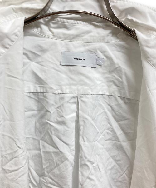 Graphpaper（グラフペーパー）Graphpaper (グラフペーパー) BROAD REGULAR COLLAR SHIRT ホワイト サイズ:2の古着・服飾アイテム