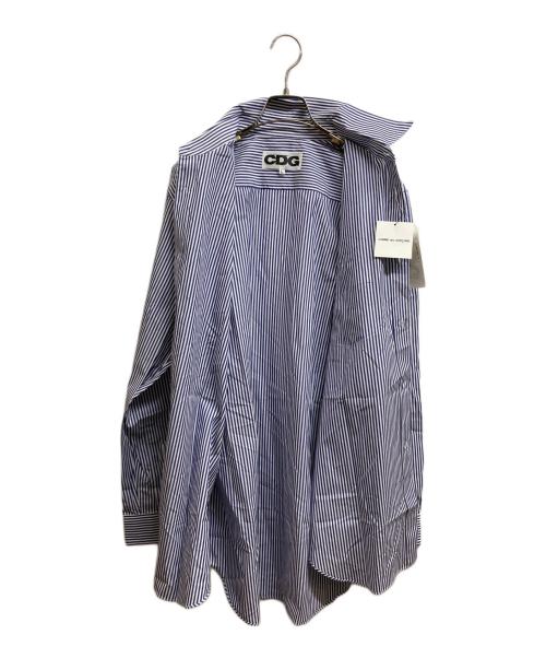 CDG（シーディージー）CDG (シーディージー) ストライプシャツ ブルー サイズ:L 未使用品の古着・服飾アイテム