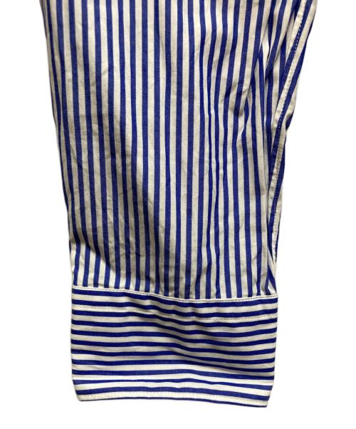 PLAY COMME des GARCONS（プレイコムデギャルソン）PLAY COMME des GARCONS (プレイコムデギャルソン) STRIPED L/S SHIRT BLACK HEART ブルー サイズ:S 未使用品の古着・服飾アイテム