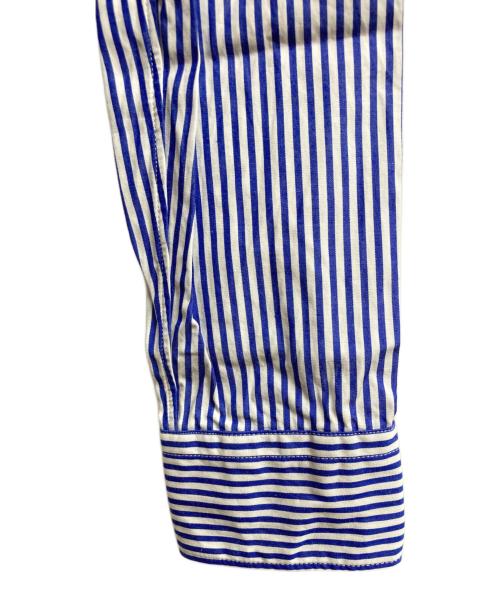 PLAY COMME des GARCONS（プレイコムデギャルソン）PLAY COMME des GARCONS (プレイコムデギャルソン) STRIPED L/S SHIRT BLACK HEART ブルー サイズ:XXS 未使用品の古着・服飾アイテム