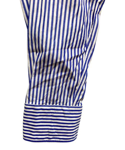 PLAY COMME des GARCONS（プレイコムデギャルソン）PLAY COMME des GARCONS (プレイコムデギャルソン) STRIPED L/S SHIRT BLACK HEART ブルー サイズ:XXS 未使用品の古着・服飾アイテム