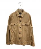 BOSSボス）の古着「リラックスフィット オーバーシャツ ストレッチファブリック」｜ベージュ
