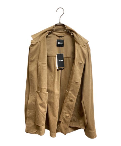 BOSS（ボス）BOSS (ボス) リラックスフィット オーバーシャツ ストレッチファブリック ベージュ サイズ:48 未使用品の古着・服飾アイテム