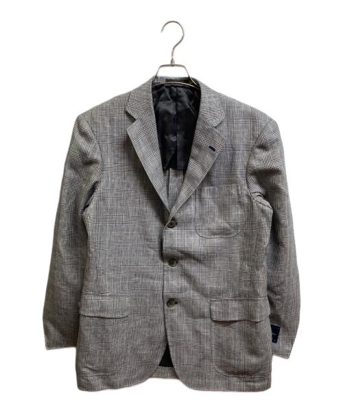 BROOKS BROTHERS（ブルックスブラザーズ）BROOKS BROTHERS (ブルックスブラザーズ) リネン グレンプラッド 段返り3釦フックベントジャケット グレー サイズ:39SHTの古着・服飾アイテム