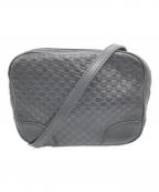 GUCCIグッチ）の古着「マイクログッチシマレザーショルダーバッグ」｜ブラック