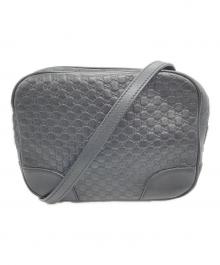 GUCCI（グッチ）の古着「マイクログッチシマレザーショルダーバッグ」｜ブラック