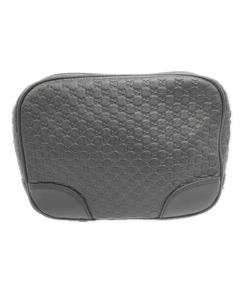 GUCCI（グッチ）GUCCI (グッチ) マイクログッチシマレザーショルダーバッグ ブラックの古着・服飾アイテム
