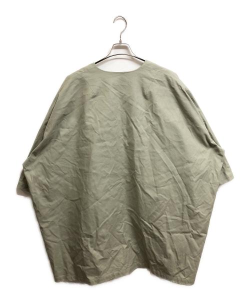 mizuiro-ind（ミズイロインド）mizuiro-ind (ミズイロインド) ノーカラーワイドコート グレー サイズ:Freeの古着・服飾アイテム