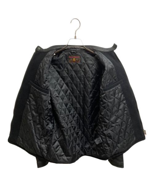 Hysteric Glamour（ヒステリックグラマー）Hysteric Glamour (ヒステリックグラマー) ROCK’N ROLL シングルBZ ワッペン付 袖ラムレザー スタジャン ブラック サイズ:Lの古着・服飾アイテム