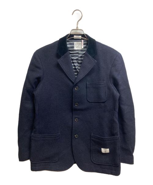 BEDWIN &THE HEARTBREAKERS（ベドウィンアンドザ ハートブレイカーズ）BEDWIN &THE HEARTBREAKERS (ベドウィンアンドザ ハートブレイカーズ) Harris Tweed (ハリスツイード) ウールテーラードジャケット ネイビー サイズ:4の古着・服飾アイテム