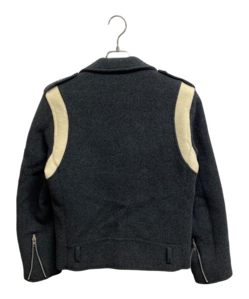stussy（ステューシー）stussy (ステューシー) Schott (ショット) ウールダブルライダースジャケット グレー サイズ:38の古着・服飾アイテム