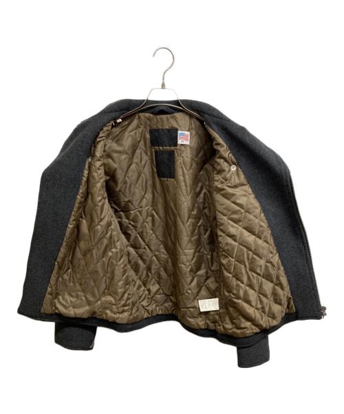 stussy（ステューシー）stussy (ステューシー) Schott (ショット) ウールダブルライダースジャケット グレー サイズ:38の古着・服飾アイテム
