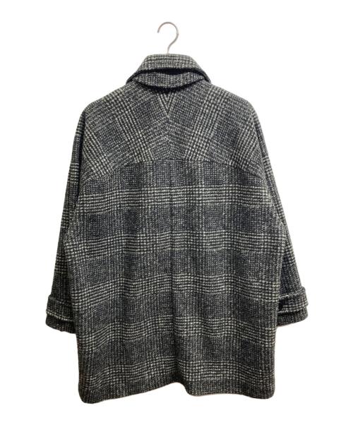 Spick and Span（スピック＆スパン）Spick and Span (スピックアンドスパン) Wスライバーチェックハーフコート ブラック サイズ:38の古着・服飾アイテム