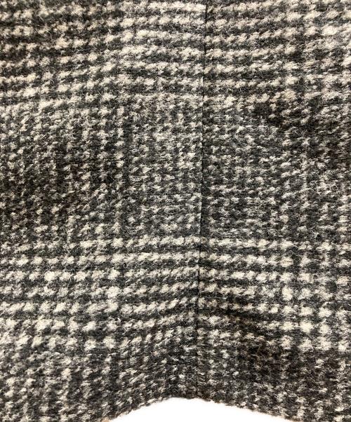 Spick and Span（スピック＆スパン）Spick and Span (スピックアンドスパン) Wスライバーチェックハーフコート ブラック サイズ:38の古着・服飾アイテム